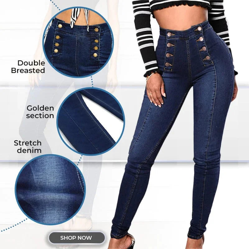 JEANS VAQUERO👖 DOBLE BOTONADURA REDUCTOR DE ABDOMEN👖